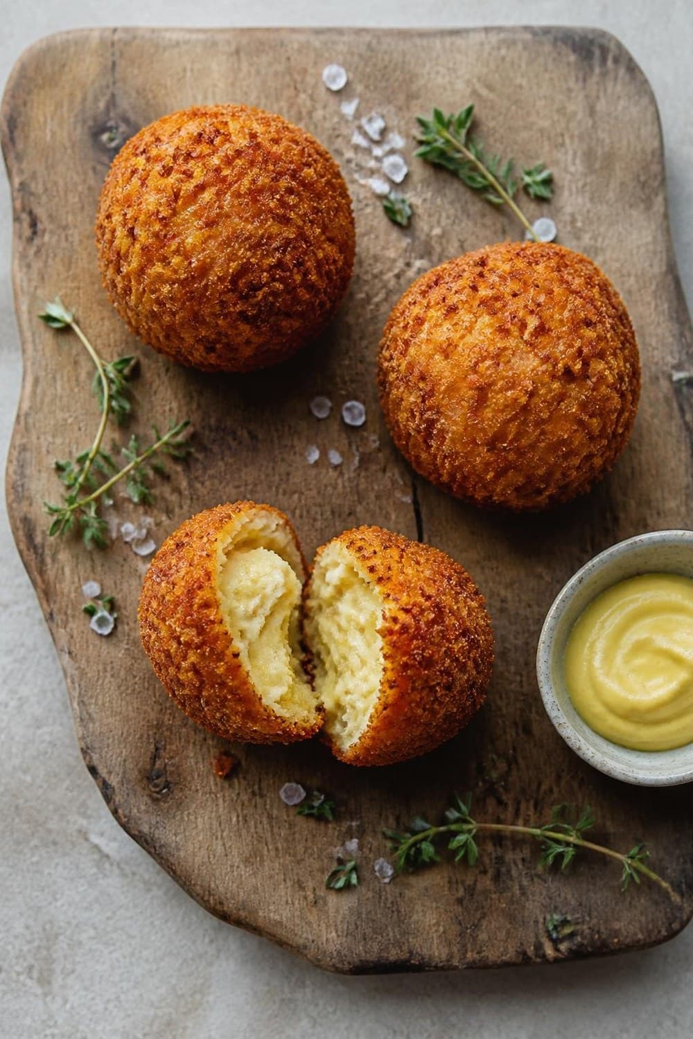 Aardappelpuree ballen uit de airfryer — 190°C, 10-14 min
