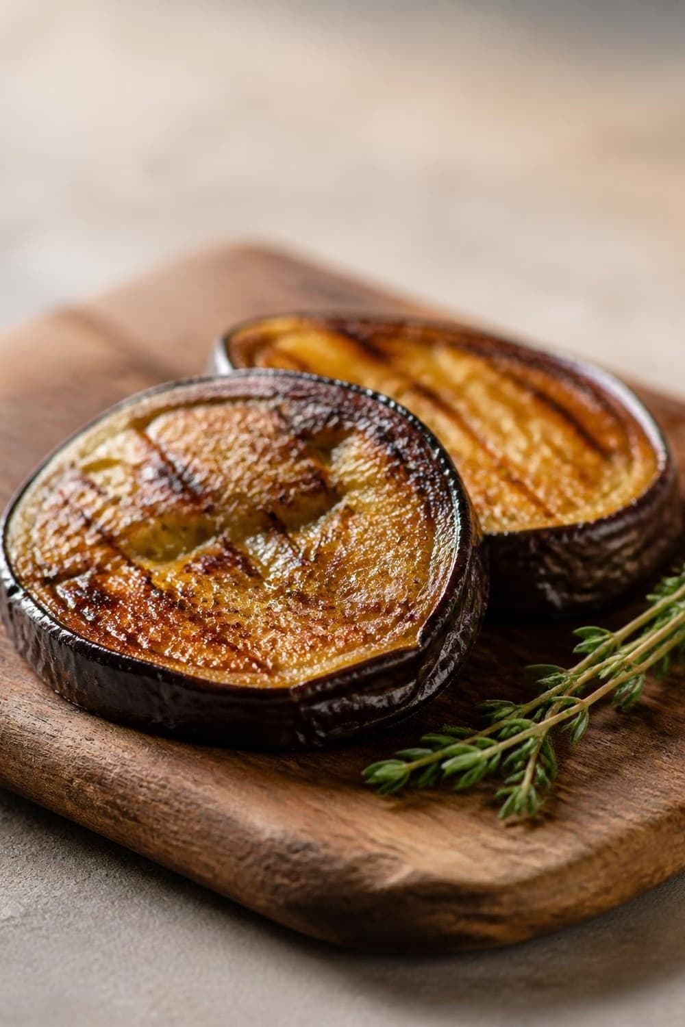 Aubergine uit de airfryer — 190°C, 12-16 min
