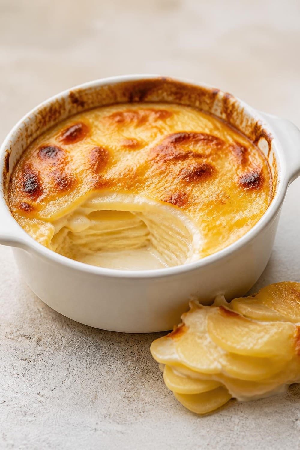 Gratin dauphinois uit de airfryer — 180°C, 20-25 min