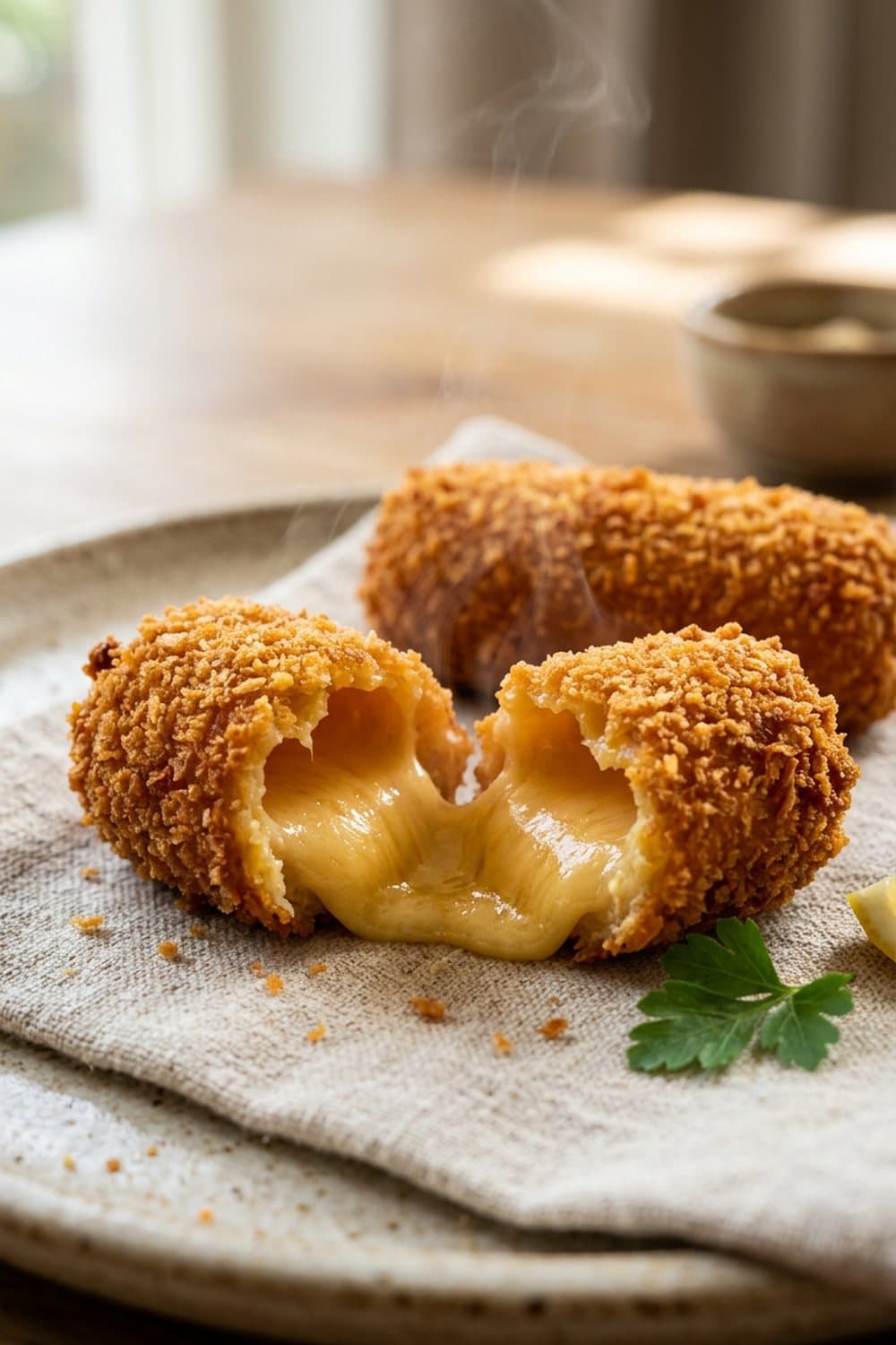 Kaaskroketten uit de airfryer — 200°C, 8-12 min