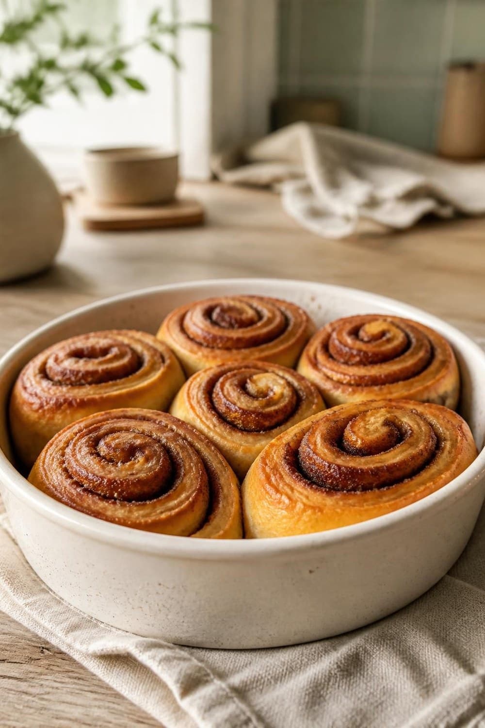 Kaneelrolletjes uit de airfryer — 165°C, 10-15 min