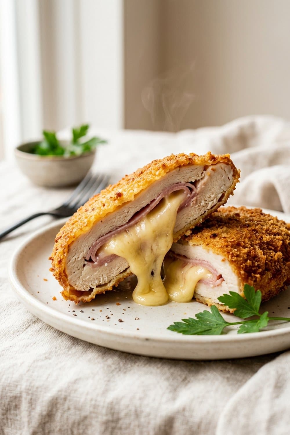 Kip cordon bleu uit de airfryer — 180°C, 14-18 min