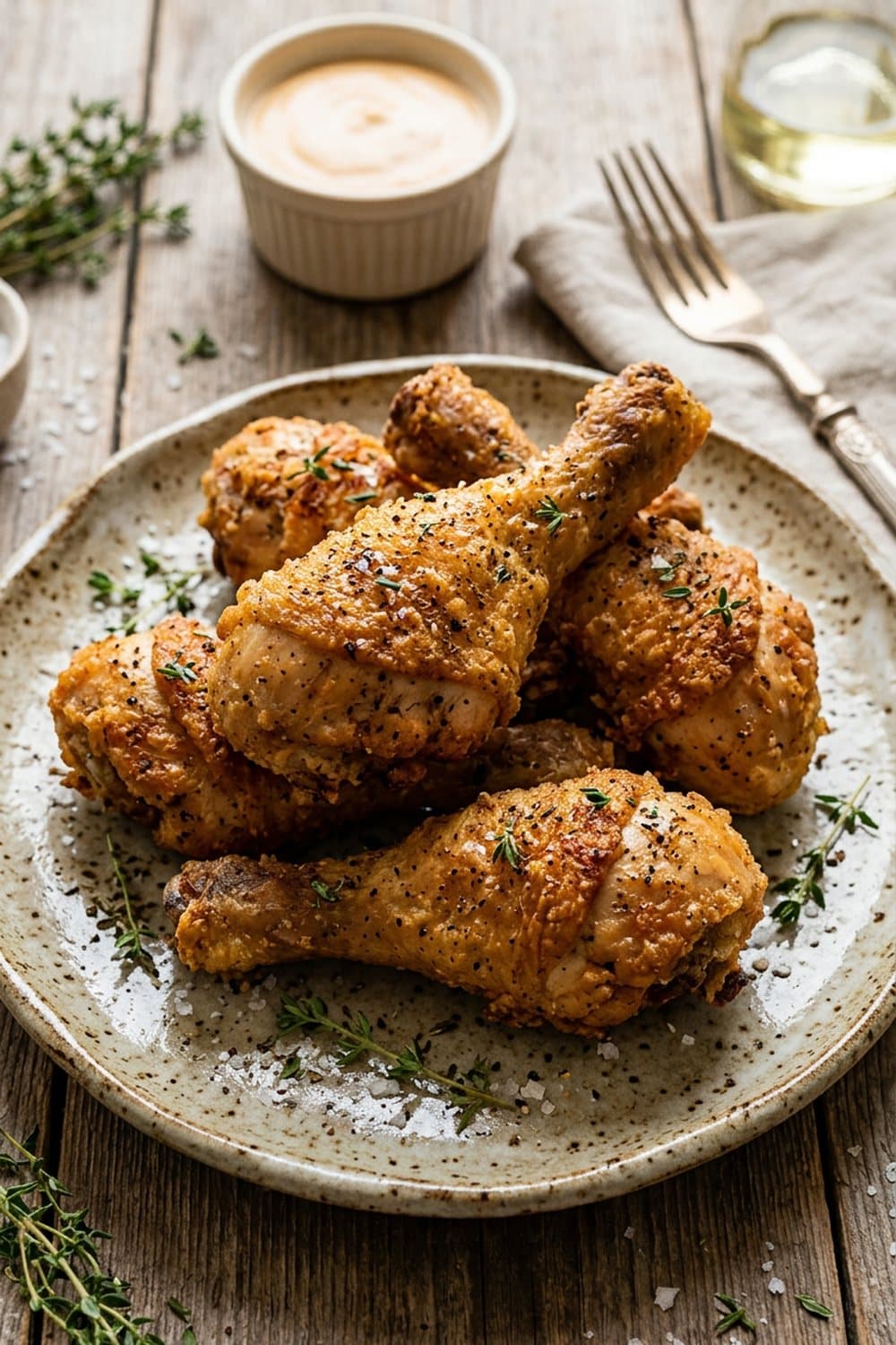 Kip drumsticks uit de airfryer — 190°C, 20-25 min