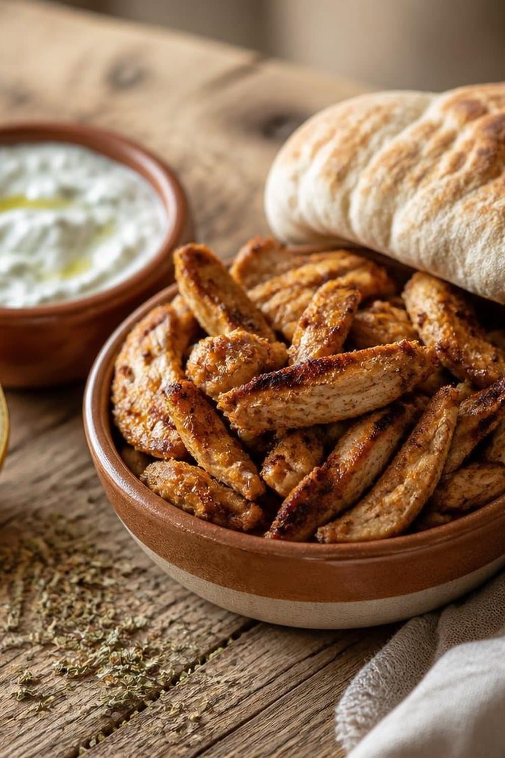 Kippengyros uit de airfryer — 200°C, 10-14 min