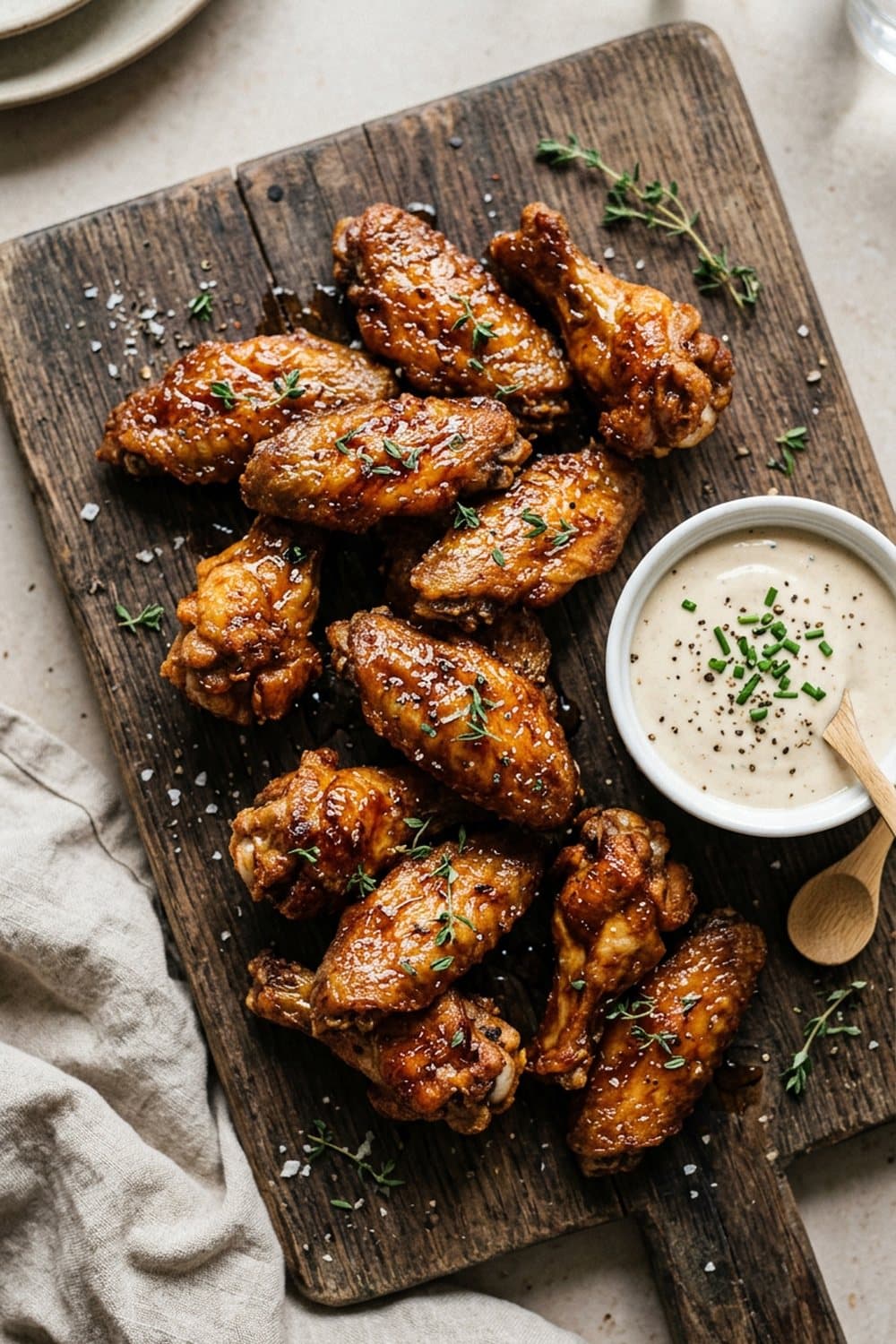 Kippenvleugels uit de airfryer — 200°C, 18-22 min