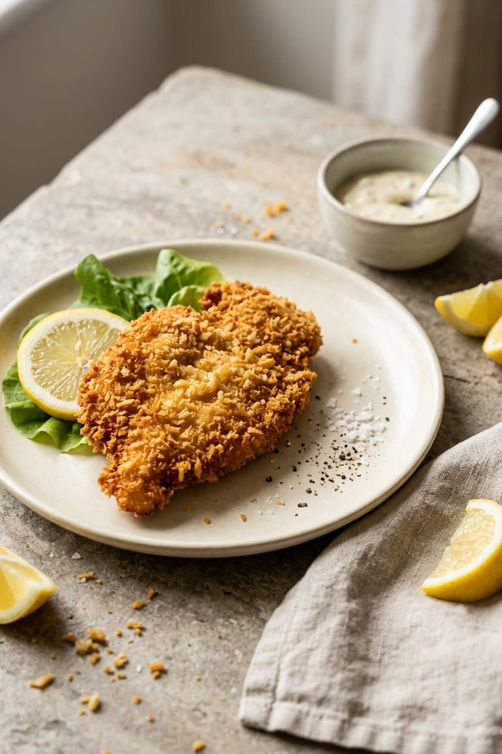 Kipschnitzel uit de airfryer — 200°C, 10-14 min