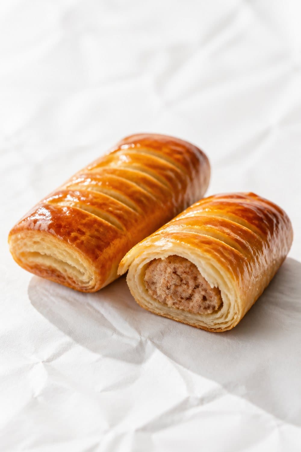 Saucijzenbroodje uit de airfryer — 170°C, 5-7 min