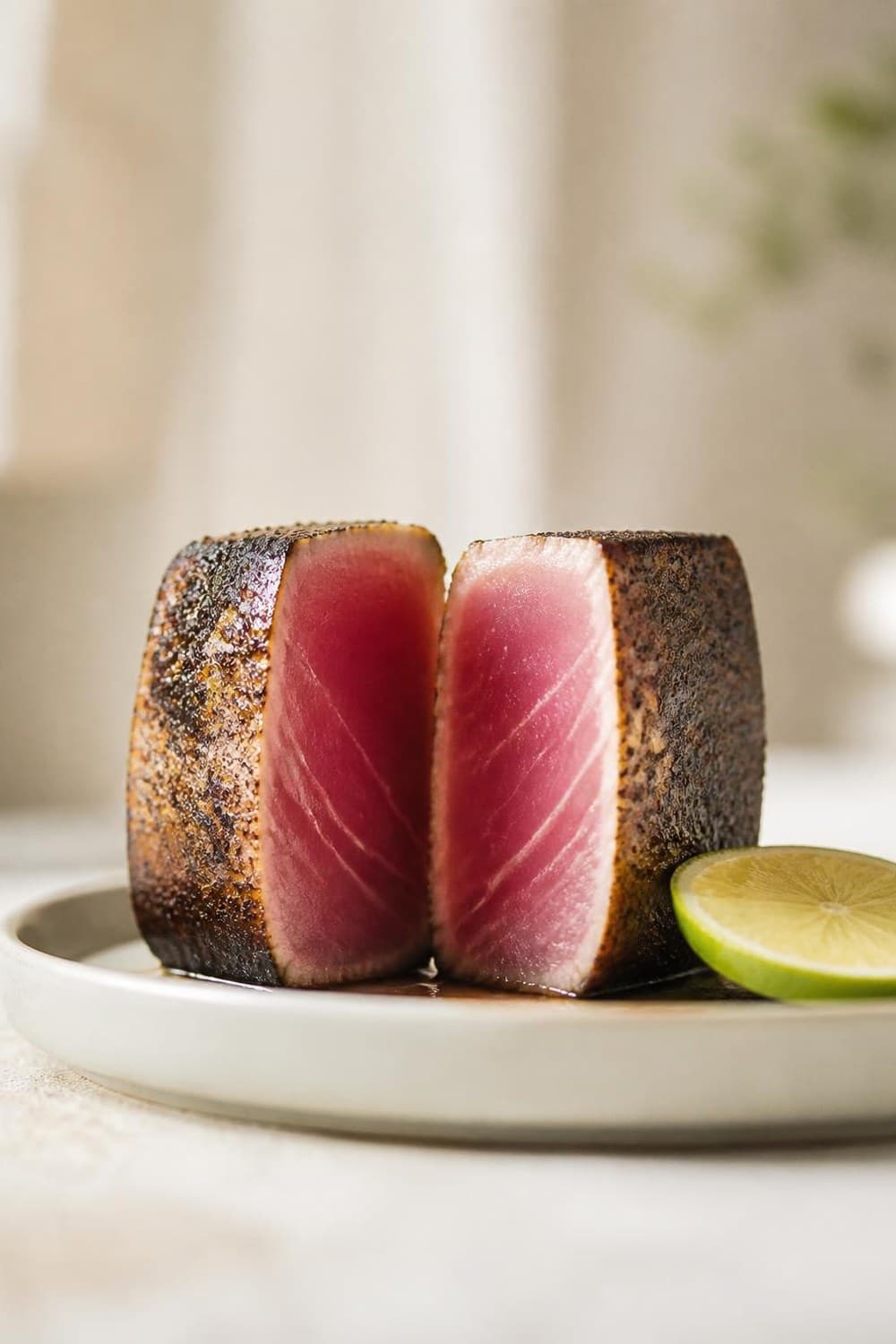 Tonijnsteak uit de airfryer — 200°C, 6-10 min