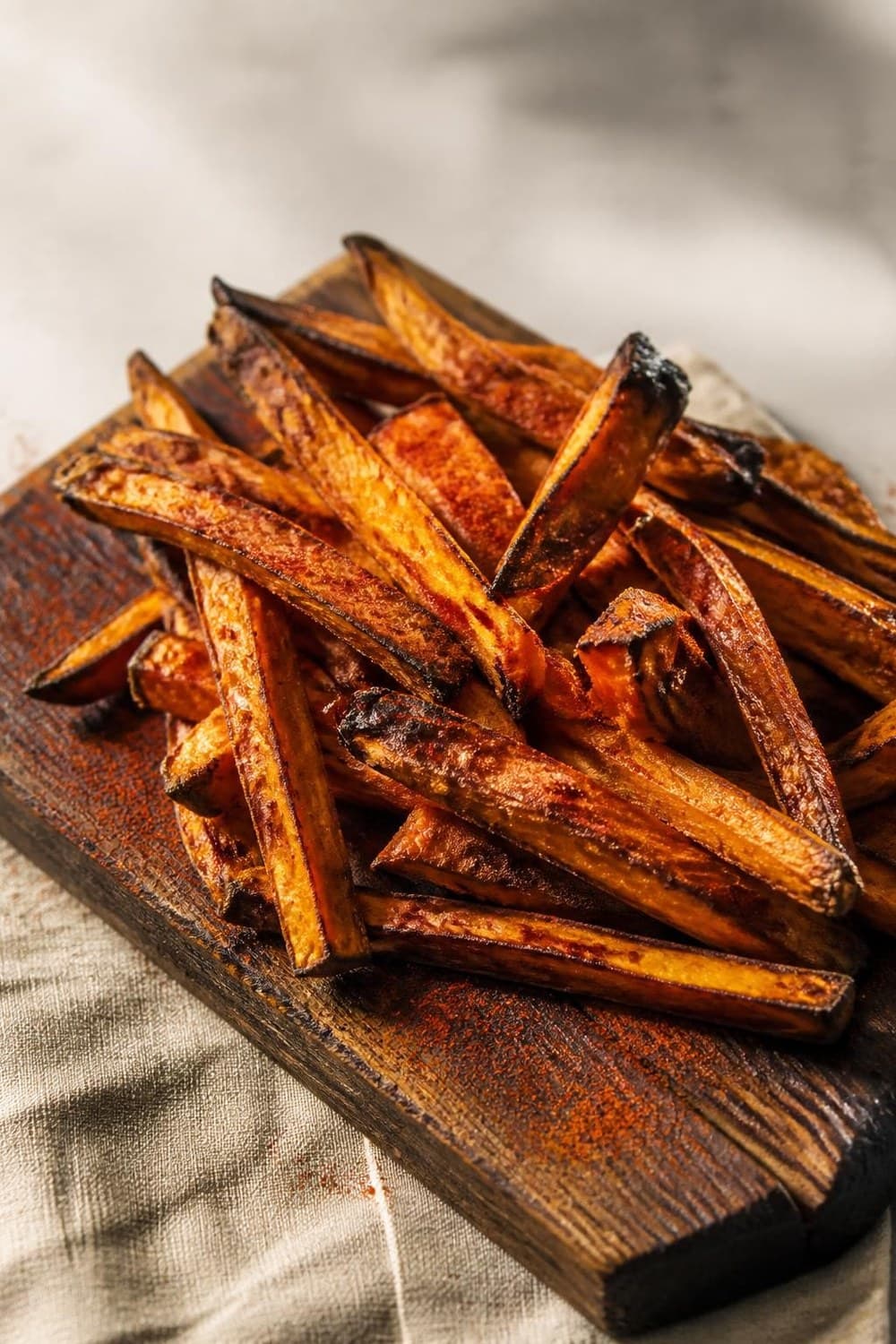Zoete aardappel frieten uit de airfryer — 200°C, 15-20 min